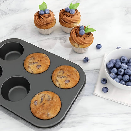Model Number: 231 Black Carbon Steel 6 Muffin & Cup Cake Mold Tray