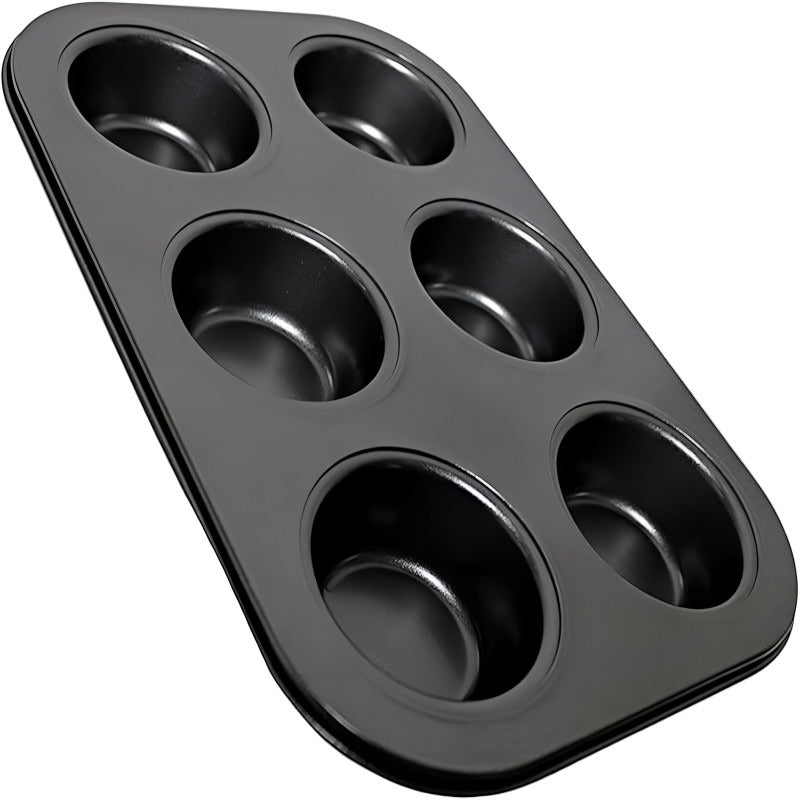 Model Number: 231 Black Carbon Steel 6 Muffin & Cup Cake Mold Tray