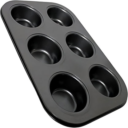Model Number: 231 Black Carbon Steel 6 Muffin & Cup Cake Mold Tray
