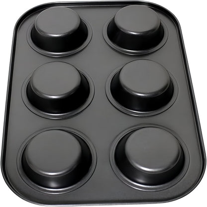 Model Number: 231 Black Carbon Steel 6 Muffin & Cup Cake Mold Tray
