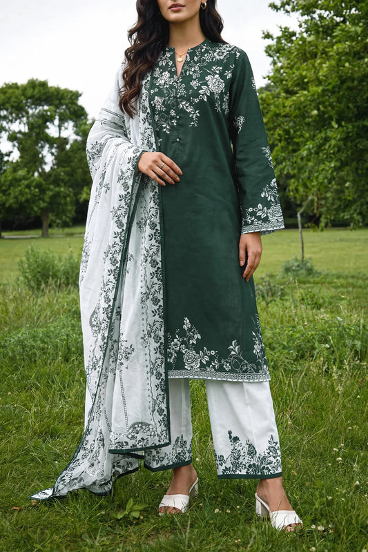 Unstitched Printed Lawn 3 Piece